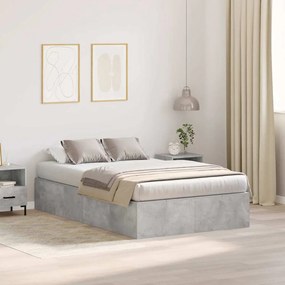 vidaXL Κρεβάτι Αποθήκευσης Γκρι Σκυρόδεμα 120x190 εκ