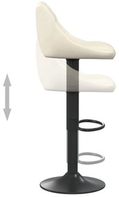 vidaXL Σκαμπό Μπαρ 2 τεμ. Κρεμ Βελούδινα