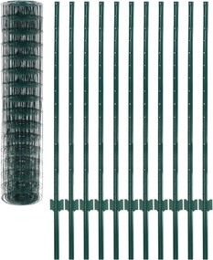 vidaXL Συρματόπλεγμα Σετ Πράσινο 20 x 1,2 μ. Ατσάλινο