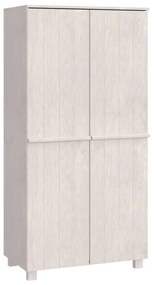 vidaXL Ντουλάπα HAMAR Λευκό 89 x 50 x 180 εκ. από Μασίφ Ξύλο Πεύκου