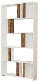 Βιβλιοθήκη Lima 845HCT3637 90x20x180cm White-Walnut