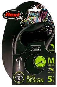 Λουρί Σκύλου Flexi BLACK DESIGN 5 m Μέγεθος M Silver