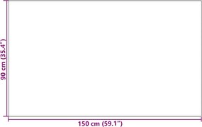 vidaXL Χαλάκι Εξώπορτας Μαύρο 90 x 150 cm 100% Πολυαμίδιο