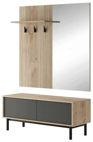 Έπιπλο Εισόδου 12104-BS 104x170x39cm Natural-Anthracite Particle Board