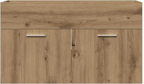 vidaXL Ντουλάπι νιπτήρα μπάνιου Artisan Oak Κατασκευασμένο ξύλο