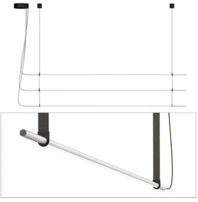 Φωτιστικό Οροφής - Ράγα T.O 3 Stack 3X10874/10875/2X10878 137x26cm Dim Led 750lm 10W 2700K Grey-Graphite Pablo Designs