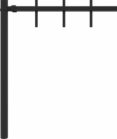 vidaXL Φράχτης με Σπίθες Μαύρο 200 x 150 cm