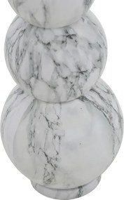 Βάζο Lopel Inart λευκό μαρμάρου μέταλλο Φ26x87εκ