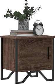 vidaXL Κομοδίνα 2 τεμ. Καφέ Δρυς 40x30x40 εκ. από Επεξεργ. Ξύλο