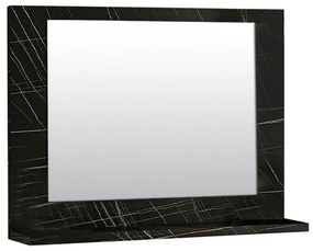 Καθρέφτης Μπάνιου Devlin 0212632 60x10x45cm Black Marble Effect Μοριοσανίδα, Μελαμίνη