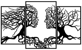 Διακοσμητικό Τοίχου Love Tree 279ENZ1114 116x71cm Black Wallity Metal