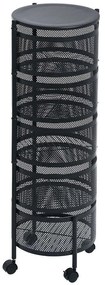 Μανάβης Τρόλεϊ 01-21245 30x30x90cm Black Estia Μέταλλο