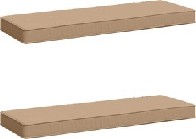 vidaXL Μαξιλάρια Πάγκου 2 Τεμαχίων VUGHT 2 pcs 100% Πολυεστέρας Άμμος