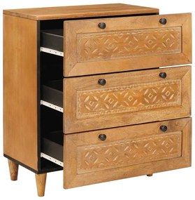 vidaXL Πλαϊνό γραφείο 2 pcs Καφέ 60 x 33 x 75 cm Μασίφ ξύλο μάνγκο
