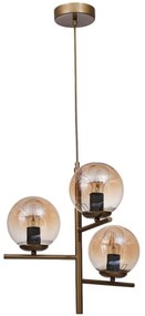 Φωτιστικό Οροφής 534LUN5945 42x15x80cm 3xE27 40W Gold-Honey Opviq