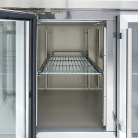 Counter Fridge - 223cm - 4 Glass Doors