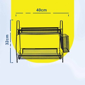 Επιτραπέζιος Οργανωτής Γραφείου 40x17x32cm σε 2 Xρώματα