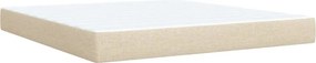 vidaXL Κρεβάτι Boxspring με Στρώμα Κρεμ 180x200 εκ. Υφασμάτινο