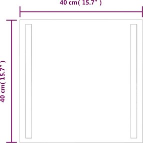 vidaXL Καθρέφτης Μπάνιου με LED 40x40 εκ.
