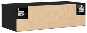 vidaXL Μαύρος δρυός τοίχου ντουλάπα 68x30x20 εκ. από κατασκευασμένο ξύλο