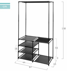 Ράφι παλτών Max Home Χάλυβας 87 x 158 x 45 cm (4 Μονάδες)