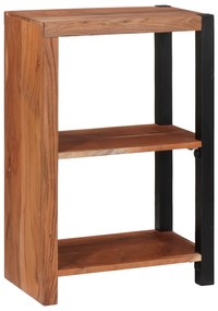 vidaXL Βιβλιοθήκη Καφέ, Μαύρο 50 x 30 x 75 εκ Στερεό Ξύλο Ακακίας