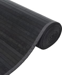 vidaXL Χαλί Ορθογώνιο Γκρι 100 x 1000 εκ. Μπαμπού