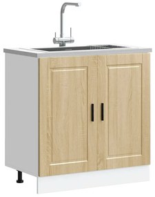 vidaXL Ντουλάπι βάσης νεροχύτη Porto Δρυς sonoma 80x46x81,5 cm