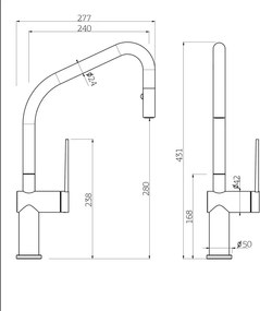 Orabella Vento 20103 Chrome  – Μπαταρία Κουζίνας με Ντους