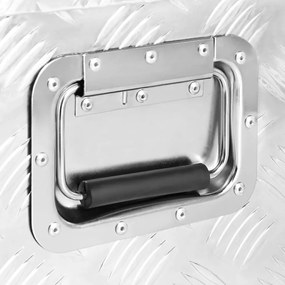 vidaXL Κουτί Αποθήκευσης Ασημί 80 x 39 x 30 εκ. από Αλουμίνιο