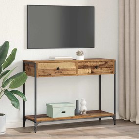 vidaXL Τραπέζι κονσόλας Παλιό Ξύλο 100 x 34,5 x 75 εκ.