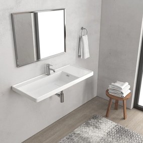 Νιπτήρας Αναρτώμενος Quattro 8100 100x45x19cm White Karag Πορσελάνη