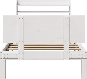 vidaXL Σκελετός Κρεβατιού με Κεφαλάρι Χωρίς Στρώμα Λευκό 100x200 εκ.