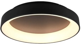 Φωτιστικό Οροφής - Πλαφονιέρα Girona 671290132 48W Led Φ60cm 12cm Black Mat Trio Lighting Μέταλλο