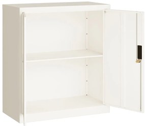 vidaXL Αρχειοθήκη Λευκή 79 x 40 x 90 εκ. από Ατσάλι