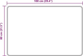 vidaXL Χαλί Runner MARSA Ανθρακί 100 x 80 cm Πολυέστερ και PVC