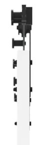 vidaXL Set Συρόμενης Πόρτας  με Σετ Υλικών Λευκή 93x202 εκ. Στερεό Ξύλο Πεύκου