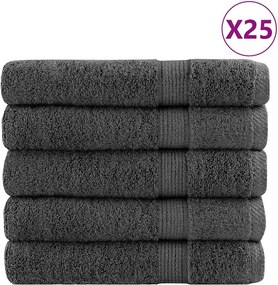 vidaXL Πετσέτες Premium SOLUND 50 τεμ. Ανθρακί 100x200 εκ. 600 γρ./μ²
