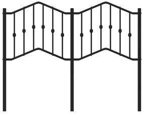 vidaXL Κεφαλάρι Μαύρο 120 εκ. Μεταλλικό
