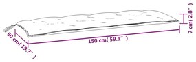 Μαξιλάρια Πάγκου Κήπου 2 τεμ. Ροζ 150x50x7 εκ. Υφασμάτινα - Ροζ