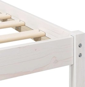 vidaXL Σκελετός Κρεβατιού Λευκό 140 x 190 cm Στερεά ξυλεία πεύκου