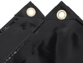 vidaXL Μουσαμάς Μαύρος 650 γρ./μ.² 3 x 3 μ.