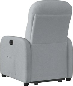 vidaXL Πολυθρόνα Ηλεκ. Ανακλινόμενη Ανύψωση Αν. Γκρι Υφασμάτινη