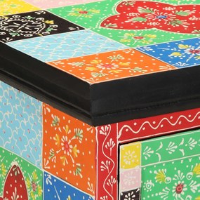 Κομοδίνο 2 τεμάχια Πολύχρωμο 40x35x45 cm Στερεό ξύλο Mango 4017563