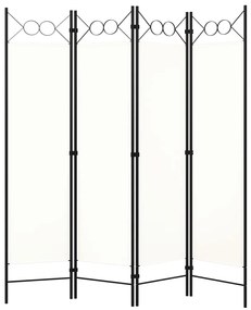 vidaXL Διαχωριστικό Δωματίου με 4 Πάνελ Λευκό 160 x 180 εκ.