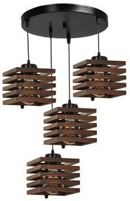 Φωτιστικό Οροφής Cara 534LUN3345 35x70cm 4xE27 40W Brown Opviq