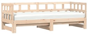 vidaXL Καναπές Κρεβάτι Συρόμενος 80 x 200 εκ. Μασίφ Ξύλο Πεύκου