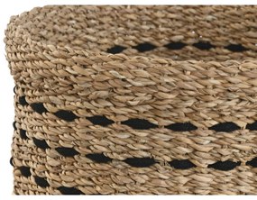 Διακοσμητικό Καλάθι Home ESPRIT Μαύρο Φυσικό Γιούτα Θαλασσινό γρασίδι (3 Τεμάχια)