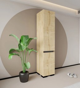 Ντουλάπι Sapphire Δρυς / Ανθρακί DREGOS 45x45x210