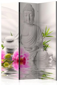 Διαχωριστικό με 3 τμήματα - Buddha and Orchids [Room Dividers] 135x172